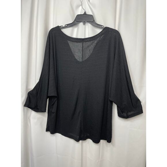 Blouse shirt top women's extra large XL black sheer unstructured oversized layer - Picture 8 of 12